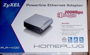 ZyXEL PLA-400 HomePlug AV Powerline Ethernet Adapter & NBG-3185 Wireless Router - Picture 1 of 4