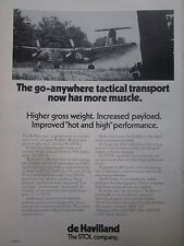 12/1976 PUB DE HAVILLAND AIRCRAFT OF CANADA DHC-5 BUFFALO STOL ORIGINAL AD