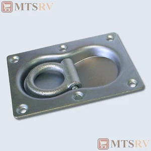 Brophy RR12 3.300 lb. Anillo en D de cuerda empotrada rectangular - ÚNICO - amarre de zinc - Imagen 1 de 1
