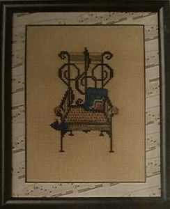 Treble Clef Musical Chair For Creative Needlework Designs By Liz Turner Diehl - Picture 1 of 2