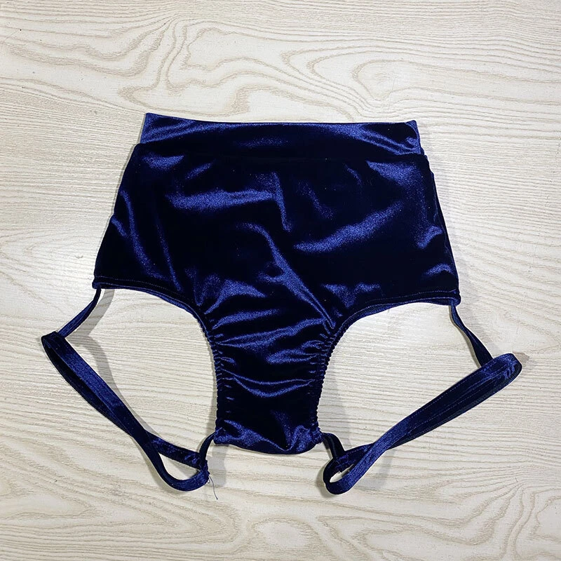 Dama Mini Pantalones Huecos Calientes Terciopelo Pantalones Cortos Polo Baile Ajustado Prendas de Baile Foto 1 de 4