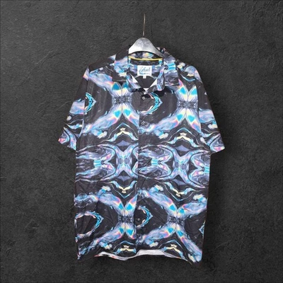 Men's Y2K Fresh Prints of Bel Air Cosmos Print Short Sleeved Shirt, Large - Image 1 of 3