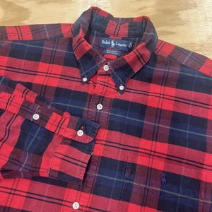Polo Ralph Lauren Men’s Plaid Button Down Size 2XB/XXL Big Shirt Preppy Classic - Picture 1 of 11
