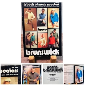 VTG Brunswick 669 knitting & crochet men's sweaters 70s fisherman knit Fair Isle - Bild 1 von 6