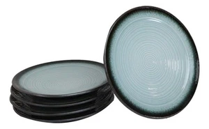 Pack Of 5 Ceramic Blue Sky Seikai Collection Large Round Dinner Plates 10" D - Picture 1 of 10