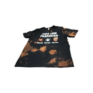 Know Your Parasites Unisex XL Bella + Canvas Reverse Tiedye Tshirt schwarz orange - Bild 1 von 9