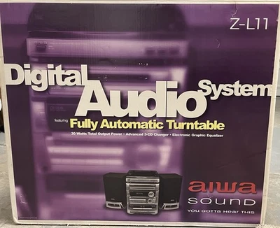 开箱Aiwa数字音频系统带转盘Z-L11收音机磁带CD — 第 1/4 张图片