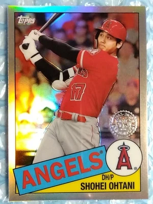 Shohei Ohtani 2020 Topps Chrome 1985 Style Chrominium Metallic Card Mint - Image 1 of 2