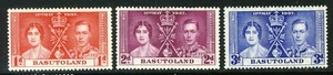 BASUTOLAND King George VI 1937 The Coronation Set SG 15 to SG 17 MINT - Picture 1 of 2