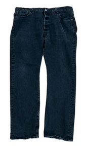 Jeans Levis 501 Negro 40x31 (40x32) Calce Original Pierna Recta Botón Bonito Desvanecimiento - Imagen 1 de 10