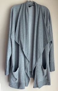 Torrid Gray Draped Open Front Cardigan with Pockets Women's Plus Size 4XL - Picture 1 of 7