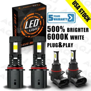 For 2002 - 2005 Dodge Ram 1500 2500 4x White LED Headlight Hi-Lo Fog Light Bulbs - Picture 1 of 17