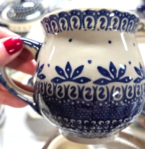 Taza de té de café redonda de cerámica polaca de 16 oz - Imagen 1 de 1