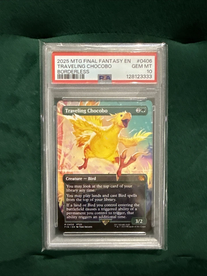 2025 MTG Final Fantasy TRAVELING CHOCOBO * Borderless #0406 * PSA 10 - Image 1 of 2