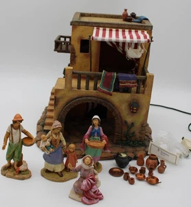 Fontanini Italy Lighted Nativity Village "Home" and Accessories for 5" Scale - Picture 1 of 24