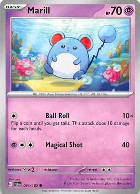 Marill 064/162 SV05 Temporal Forces Pokemon 007664 - Image 1 of 2
