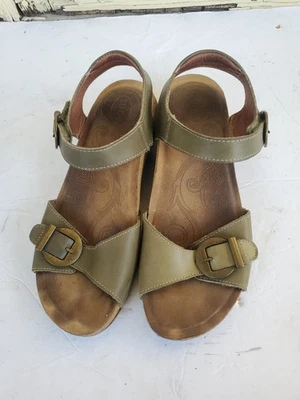 Sandalia Taos Mujer 7 Gris Rápida Punta Abierta Correas al Tobillo Sin Cordones Cuero Informal Foto 1 de 4