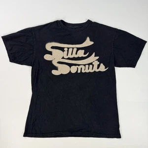 J Dilla Donuts Stones Throw Detroit Y2K Rap Tee T-Shirt Schwarz Herren Größe L - Bild 1 von 7