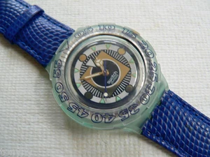 Orologio Scuba 200 Swatch 1995 cinturino pelle Südpol SDG106 nuovo - Foto 1 di 2