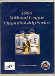 1988 NLCS Game program Los Angeles Dodgers @ New York Mets Championship - Picture 1 of 1