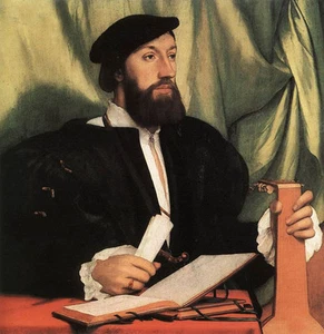Nice Oil painting male portrait Unknown Gentleman with Music Books and Lute - Picture 1 of 1