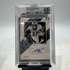 2022 Panini Impeccable Impressions Auto 40/49 !!️ #1 Aj Brown !!️BGS 8.5 !!️ - Bild 1 von 4