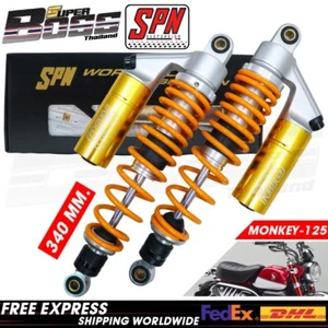 SPN Shock Orange/Gold P-ADJ For HONDA SUPER CUB 125, MONKEY125 340mm. - Picture 1 of 8