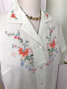 NWT FEDO ASIAN EMBROIDERED S/S PAJAMA SET/LOUNGE WEAR GREEN SIZE L - Picture 1 of 11