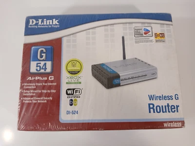 D Link Di-524 Wireless G Router 802.11g G 54 New Sealed - Image 1 of 4
