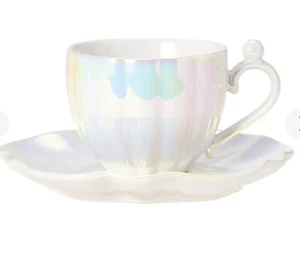 Francfranc Opal Shell Cup & Saucer Japan Limited Edition - Picture 1 of 7