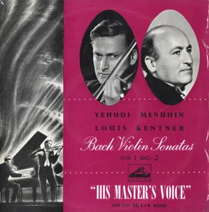 BACH Violin Sonatas B.1014-5 MENUHIN KENTNER EMI BLP-1026 10in EX 1951 Recording - Picture 1 of 3