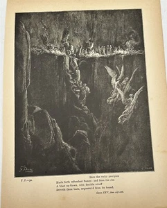 ThriftCHI ~ Dante's Inferno Gustave Dore Grabando El Periloso Paso y Pergatorio - Imagen 1 de 4