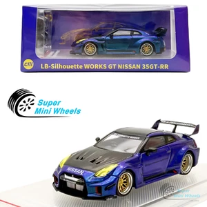 CM-Model 1:64 LB-Silhouette Works GT Nissan 35GT-RR Magic Purple w/ Extra tires - Picture 1 of 6