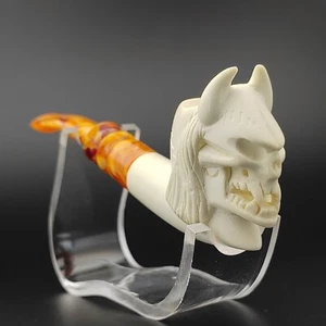 Vampire Block Meerschaum Pipe,With Case,Unique Meerschaum Pipes - Picture 1 of 9