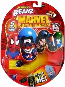 Moose's Mighty Beanz Marvel Super Heroes Series-2 5 Beanz Beans Spin Master 2004 - Picture 1 of 1