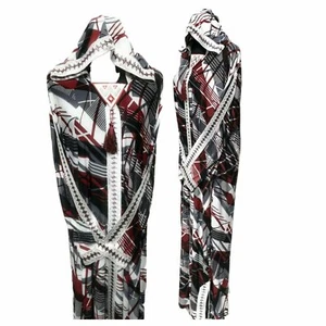 Women Moroccan Maroon Hooded Long Maxi Dress Djelleba Abaya Robe Kaftan Jilbab - Picture 1 of 4