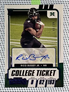 2021 Panini Contenders Draft Picks College Campus Ticket /99 Rico Bussey Jr Auto - Picture 1 of 3