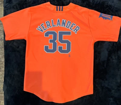 🔥Verlander Adidas × MLB × Vintage Detroit Tigers Youth Adidas Jersey - Size L - Image 1 of 4