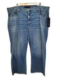 New Veronica Beard Carolyn High-Rise 10" Baby Boot Crop Jeans Raw Hem Size 24W - Picture 1 of 4
