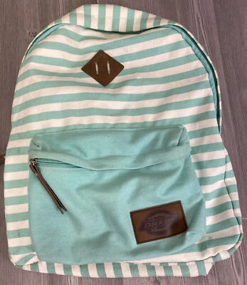 Mochila Dickies The Classic listrada em perfeito estado algodão lona pacote de viagem escolar Unixex - Imagem 1 de 2