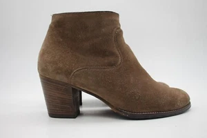 Paul Green Women's Size AU 5.5 Ankle Boots Booties Shoes Brown Suede Zip Up - Picture 1 of 10