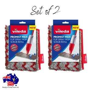 Vileda ProMist Max Flip Spray Mop Scrub Refill Pad Mop Head Refills Bulk Pads - Picture 1 of 2