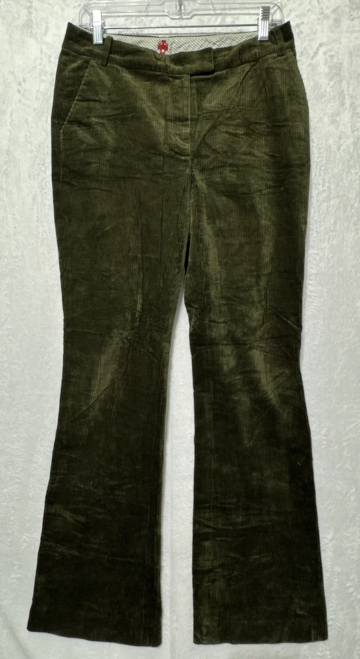 Pantalones Brooks Brothers Rojo Polar Verde Pana Pierna Recta Elastizados Para Mujer’s 4 Foto 1 de 4