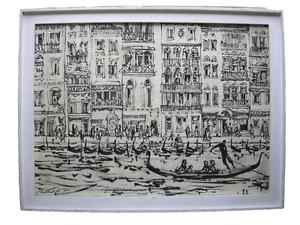 Hans Prähofer (1920-2005) Venedig Canale Grande Acryl Hartfaser 1985 signiert - Bild 1 von 8