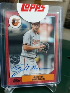 2022 Topps Series One Baseball John Means Baltimore Orioles SP Red Auto #01/25 - Picture 1 of 5