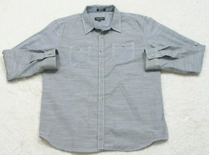 Dress Shirt XXL Button Up Long Sleeve Mens Eighty Eight Blue White 2 Pocket AP53 - Picture 1 of 7