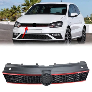 For Volkswagen VW Polo 2014-2018 Front Bumper Radiator Grille Honeycomb Mesh GTI - Picture 1 of 12