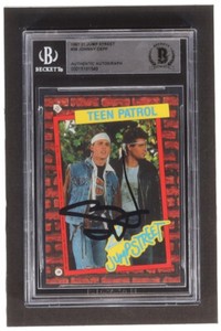 Johnny Depp "21 Jump Street" 1987 Topps Signed Rookie Auto Card BAS Beckett (RC)