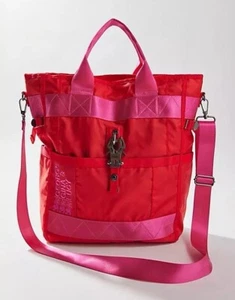 George Gina Lucy ANNIEHOW GOOD Tote Red + Hot Pink Removable Strap NWT $170 - Picture 1 of 10