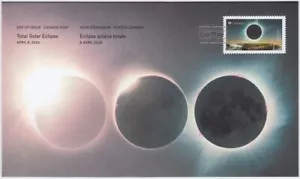 Total ECLIPSE - April 8 - NIAGARA FALLS best spot = Official FDC Canada 2024 - Picture 1 of 3